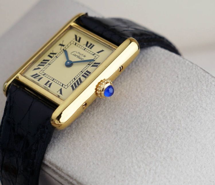 美品 カルティエ マスト タンク アイボリー ローマン SM Cartier