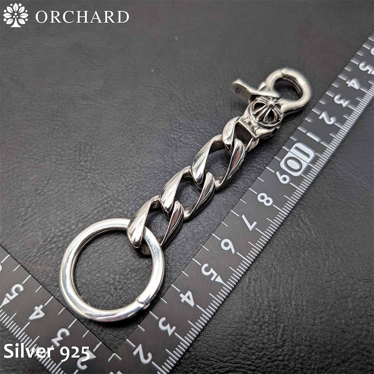シルバー925 Silver925 キーチェーン クロス ナスカン 喜平チェーン 二 