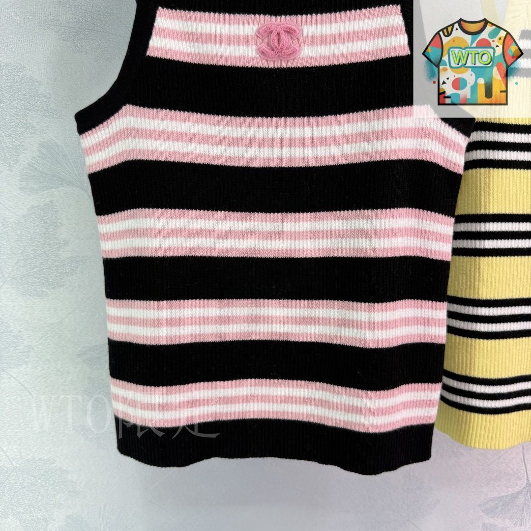 CHANEL ストライプ ノースリーブニット Summerbiz INTO · INTO