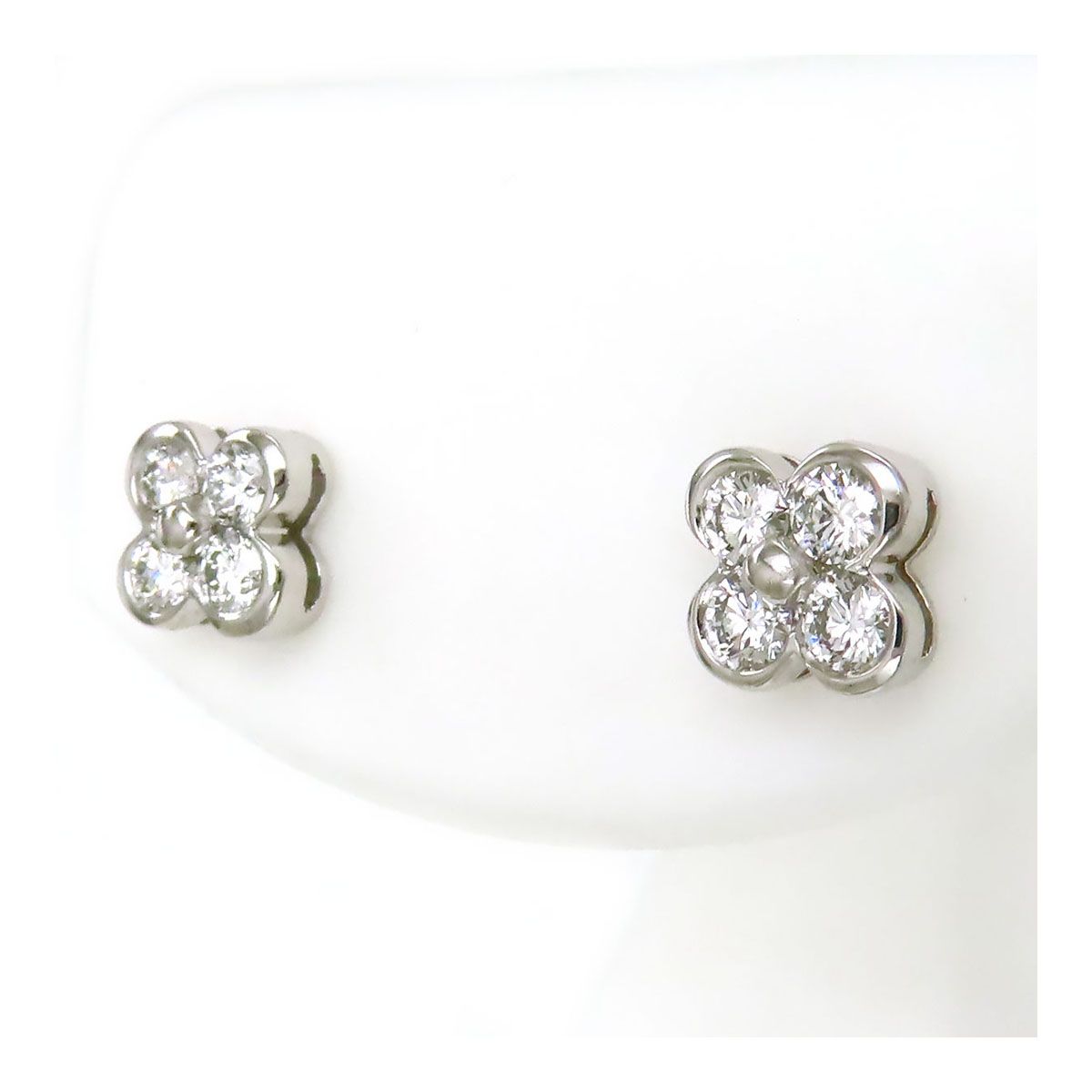 ティファニー ベゼルセット ダイヤモンド ピアス PT950 レディース TIFFANY-Co. ジュエリー