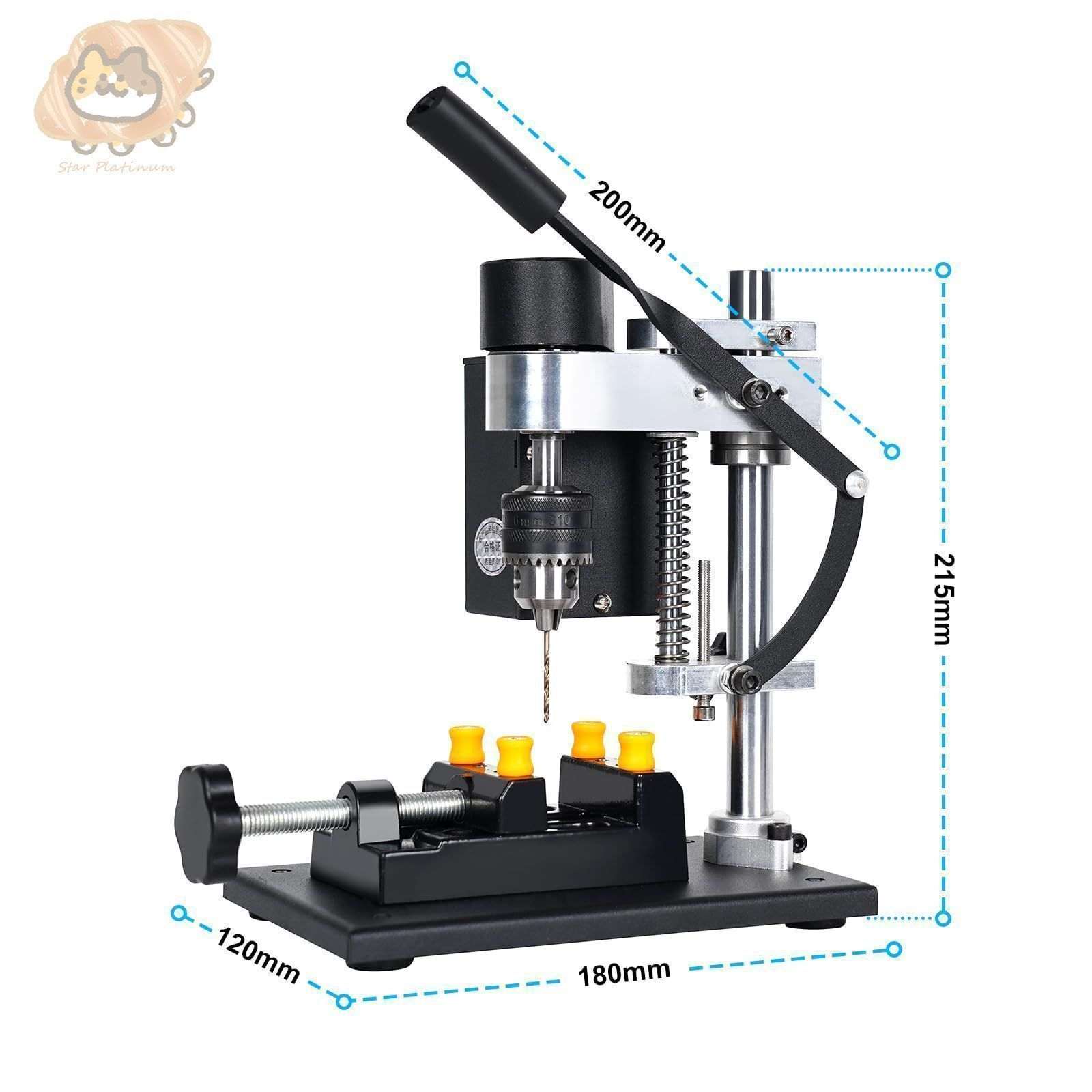 ボール盤ベンチドリルミニ小型卓上ボール盤プラスチックミニ金属木材速度調整 アクリルドリルチャック0.6-6.5mmアルミニウム