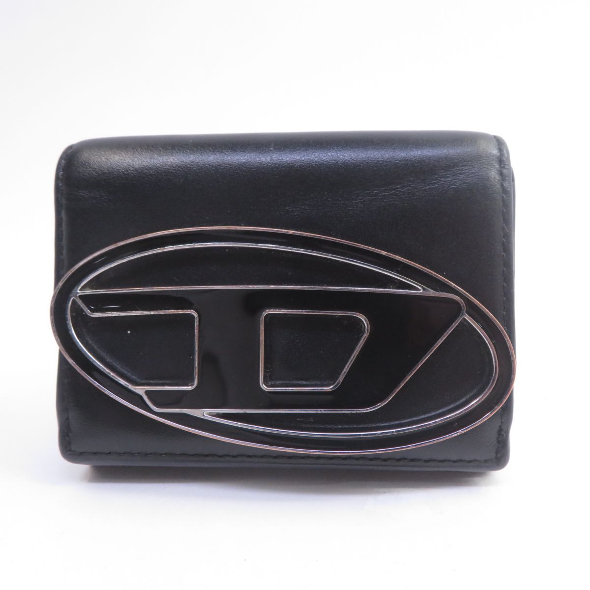 DIESEL ディーゼル Dロゴ 三つ折り 財布 ウォレット ブラック