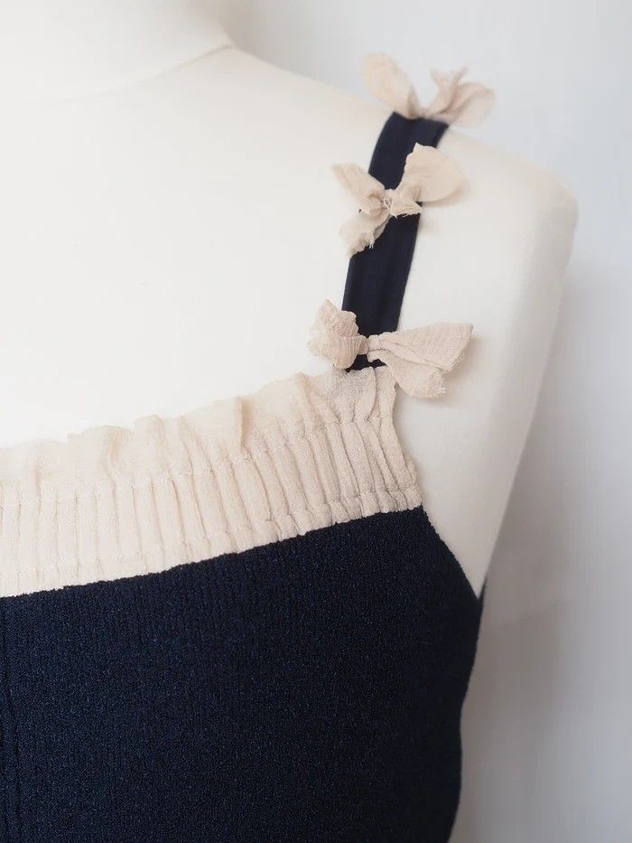 CHANEL Ribbon Strap Knit Camisole シャネル リボン ストラップ