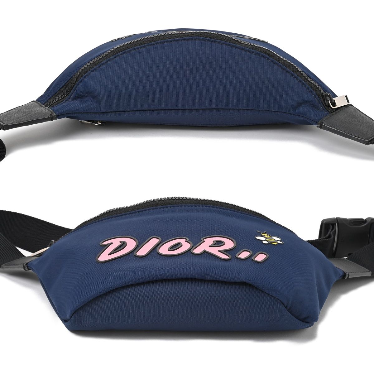 ディオール/DIOR×カウズ/KAWS コラボ ビー ボディバッグ / ベルトバッグ / ウエストポーチ ナイロン/レザー  ネイビー【中古】S-156614 - メルカリ