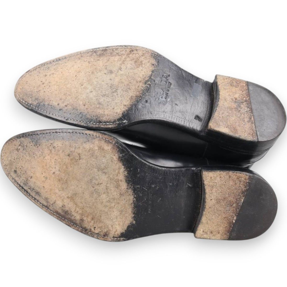 古着 プラダ PRADA ストレートチップ サイドゴアブーツ イタリア製 7  