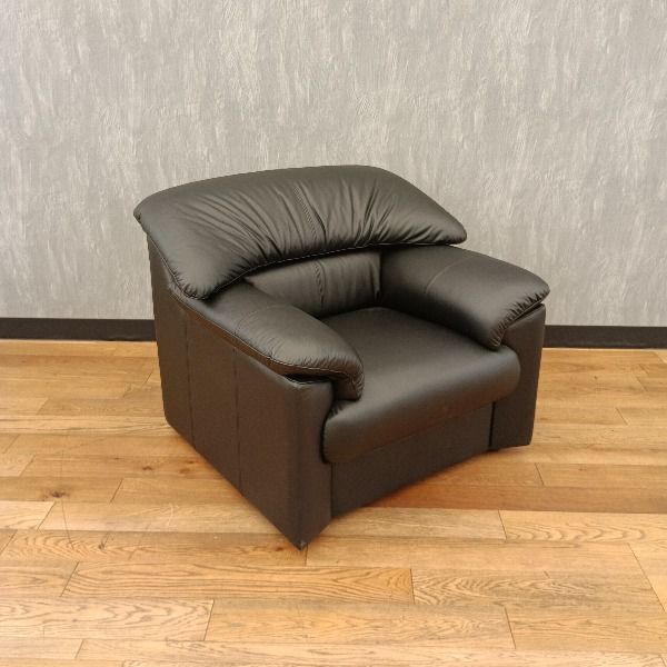 OKAMURA オカムラ 応接ソファ 1人掛け 8370XA-9015 製 ブラック 応接椅子 待合椅子 ロビーチェア ミーティングチェア