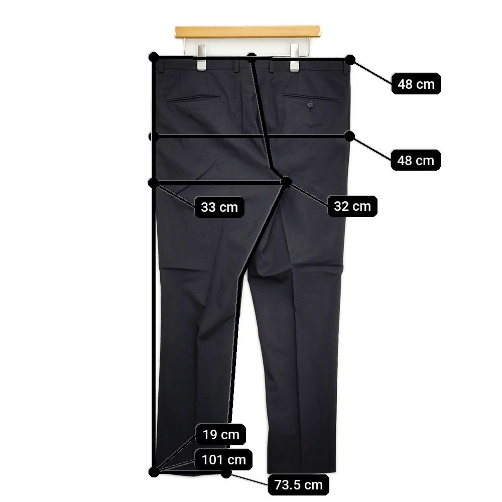 JIL SANDER イタリア製 JSMH235401 サイズ52 スラックス パンツ ネイビー メンズ ジルサンダー【中古】5-1014G♪ JIL SANDER イタリア製 JSMH235401 サイズ52 スラックス パンツ