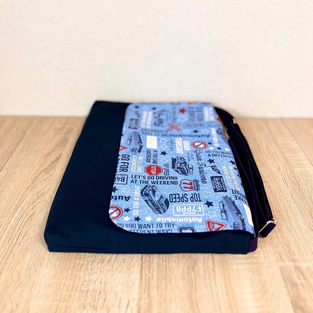 図書袋 アメリカンカー×ネイビー