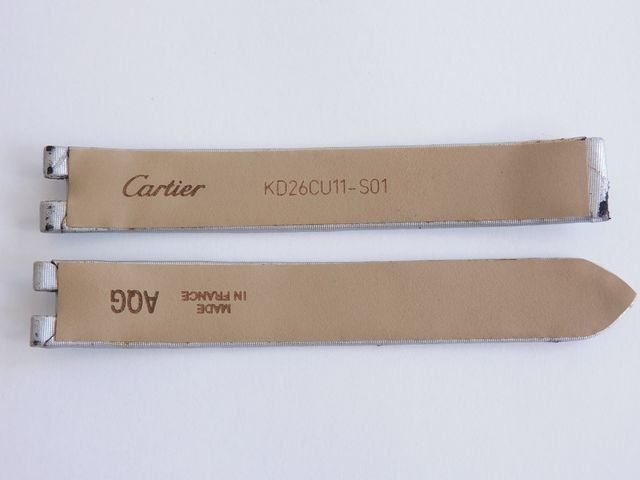 送料無料 カルティエ レディース 時計用サテンベルト シルバー系 幅12mm KD00LS01 訳あり CARTIER□7J