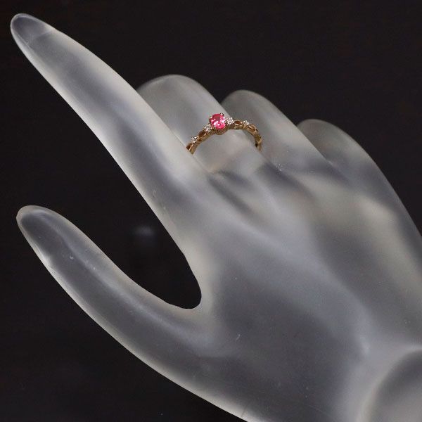 ADA K18PG ピンクスピネル ダイヤモンド リング D0.04ct - メルカリ 
