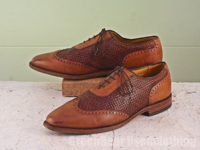 B740 Allen Edmonds ビンテージ メンズシューズ ドレスシューズ 茶 10.5D 28.5cm
