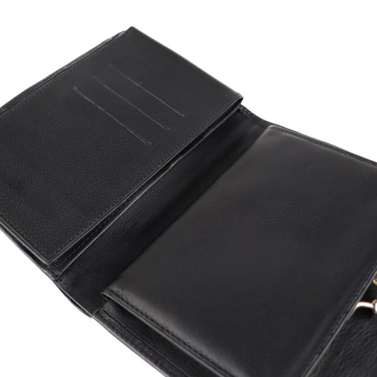 Gianni Versace ジャンニ ヴェルサーチ 三つ折り財布 レザー ブラック