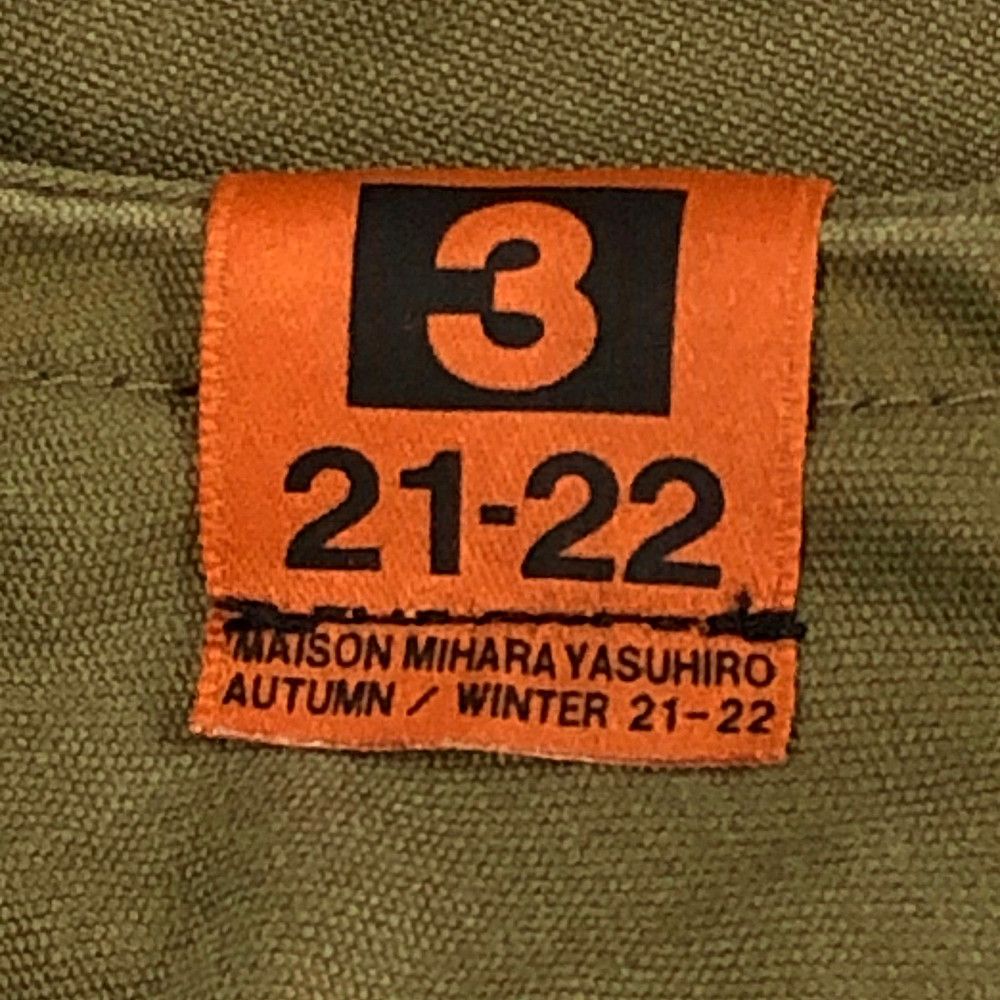 Maison MIHARA YASUHIRO メゾン ミハラヤスヒロ 品番 A07CT041 Single Draped M51 Coat デザイン  コート カーキ 3 正規品 / 32685