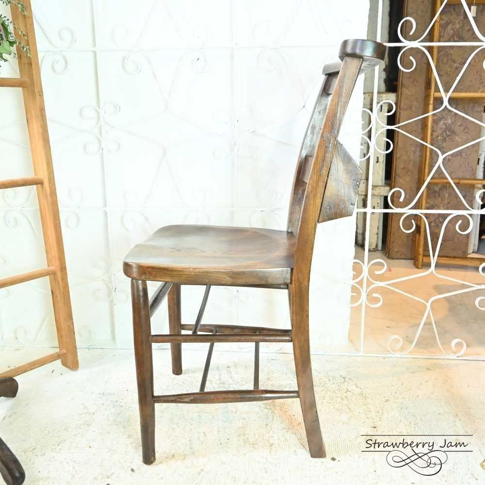 カ*チ様 L3705-19-3 英国アンティーク チャーチチェア 北欧 キッチン L3705-19-3 英国アンティーク チャーチチェア 北欧 キッチン