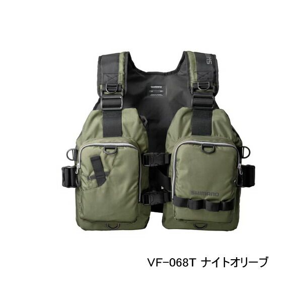 ≪ 25年9月新商品 ≫ シマノ ゲームベストライト VF-068T ナイトオリーブ フリーサイズ