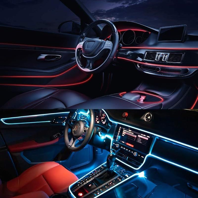 アンビエントライト 車 ledテープ 車内LEDライト ledテープライト フットランプ インテリアライト シガーソケット RGB 8m 12V 高輝度 雰囲気ライト 無限調色 無段階調光 29種モード カット 車内装飾用ライト スマホアプリコントロール
