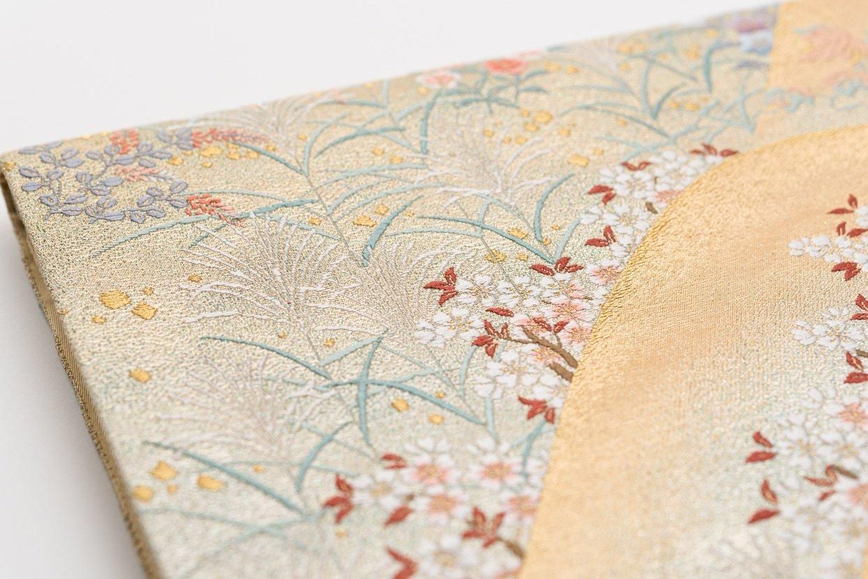 袋帯○山並に四季花 - メルカリ