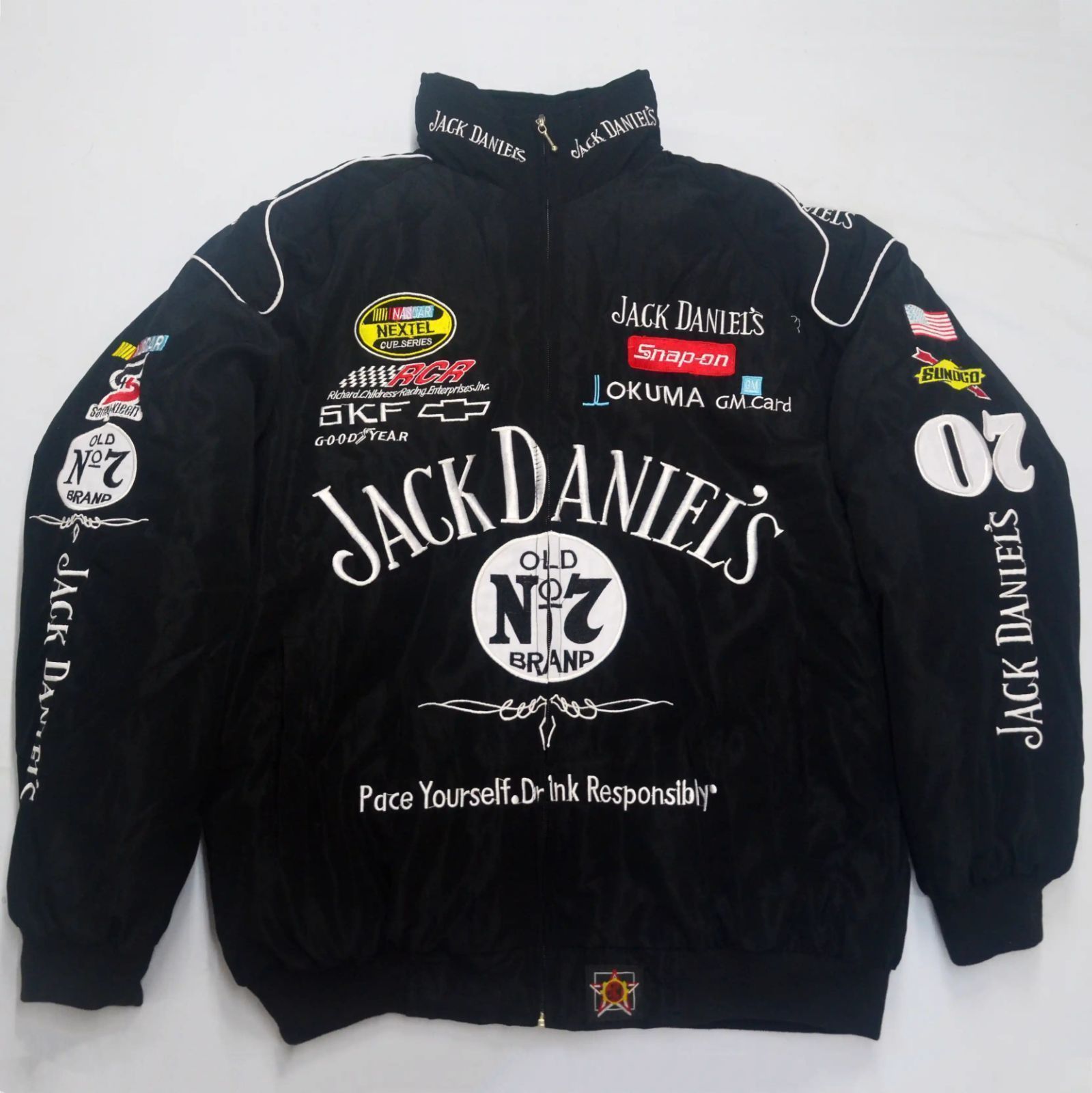 ジャックダニエルJack Daniel’sF1 レーシングジャケット ブルゾン 刺繍 中綿 男女兼用 M-2XL