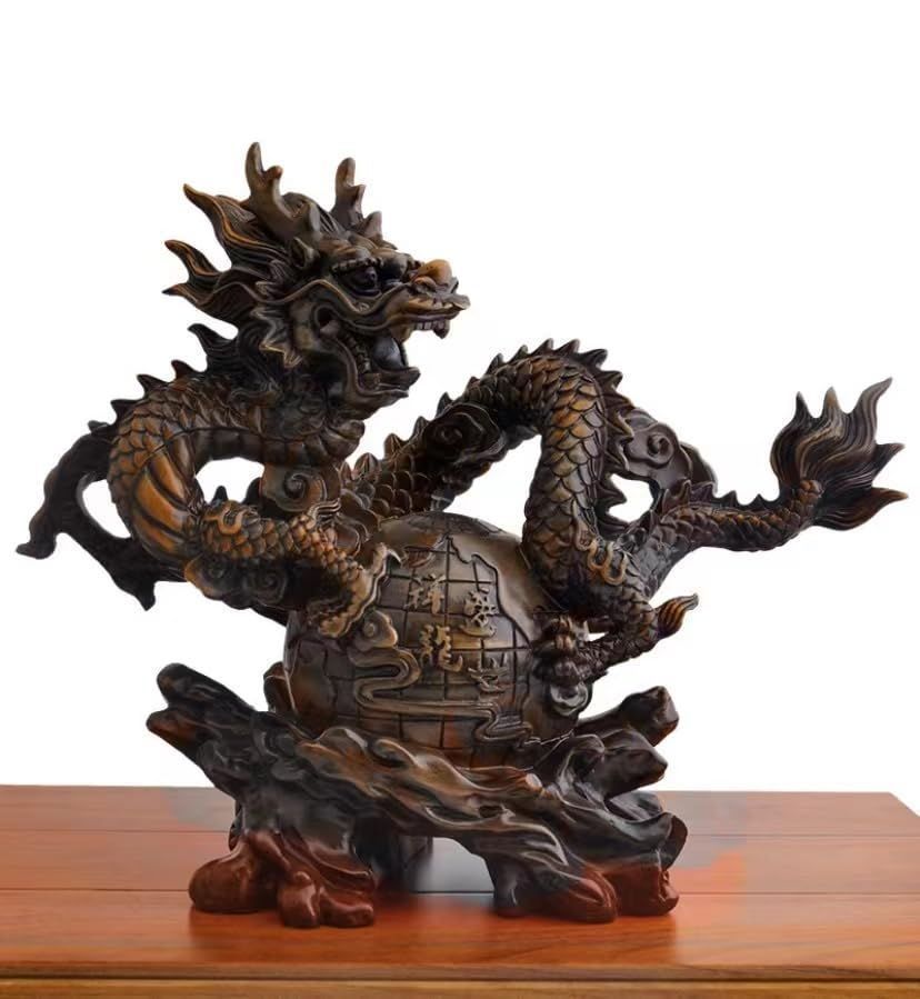 龍の置物(中) 風水龍 金龍 ドラゴン 昇り 竜 オブジェ 工芸品 龍の置物(中) 風水龍 金龍 ドラゴン 昇り 竜 オブジェ 工芸品