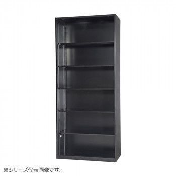 豊國工業 壁面収納庫浅型オープンH2100 ブラック HOS-O2SX-B CN-10色 ブラック