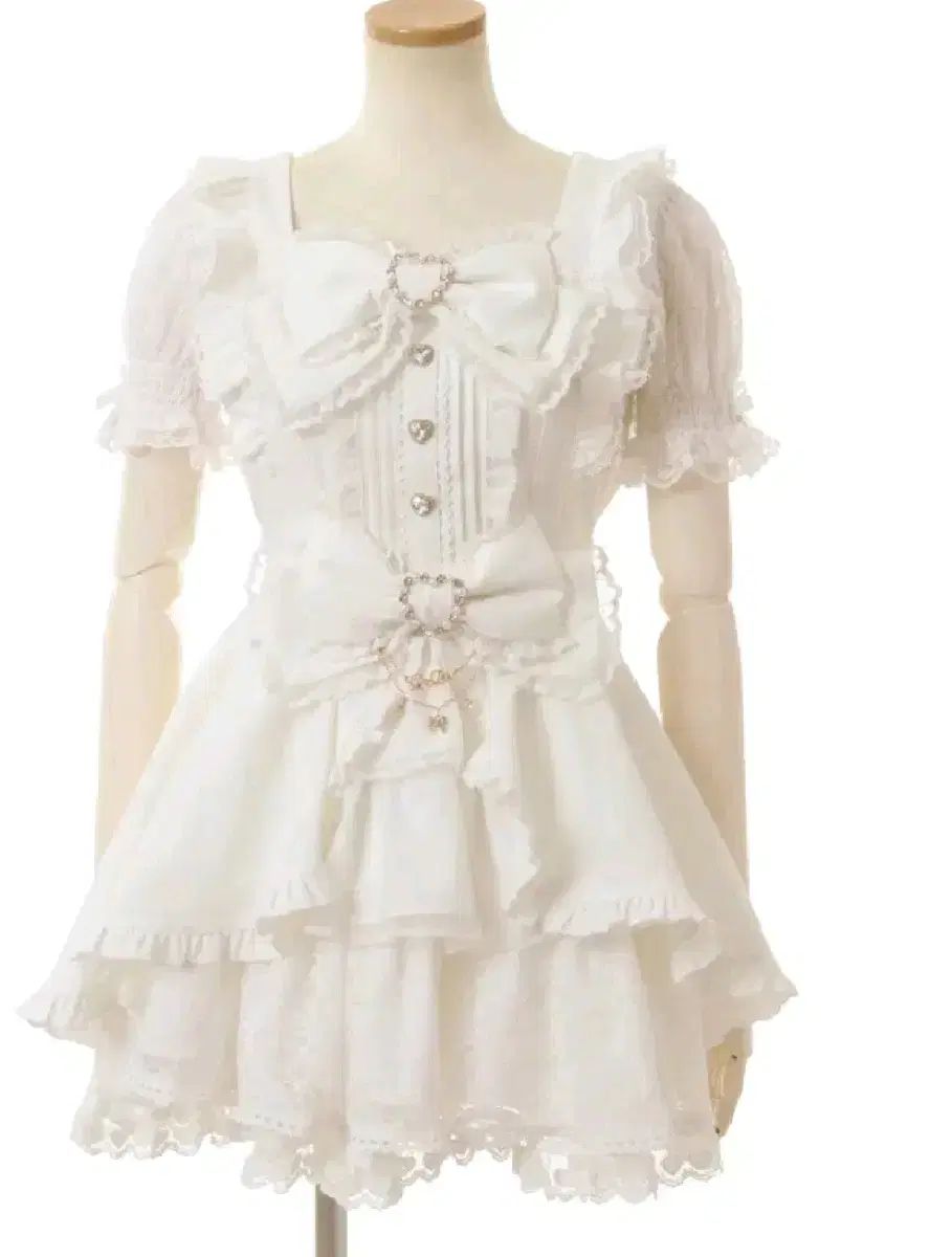 LIZ LISA リズリサ フロント カシュクル 白 セットアップ