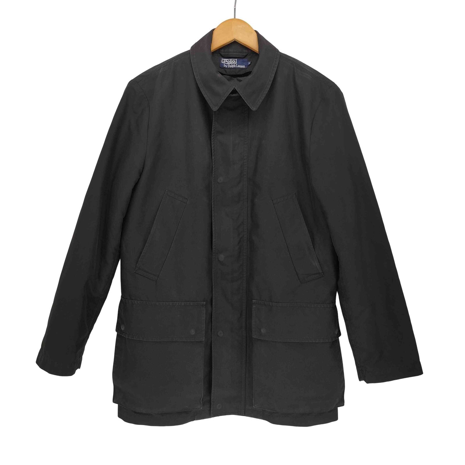 ポロバイラルフローレン　メンズ　チェスターコート　黒　L　毛 ポロバイラルフローレン Polo by RALPH LAUREN ライナー付き