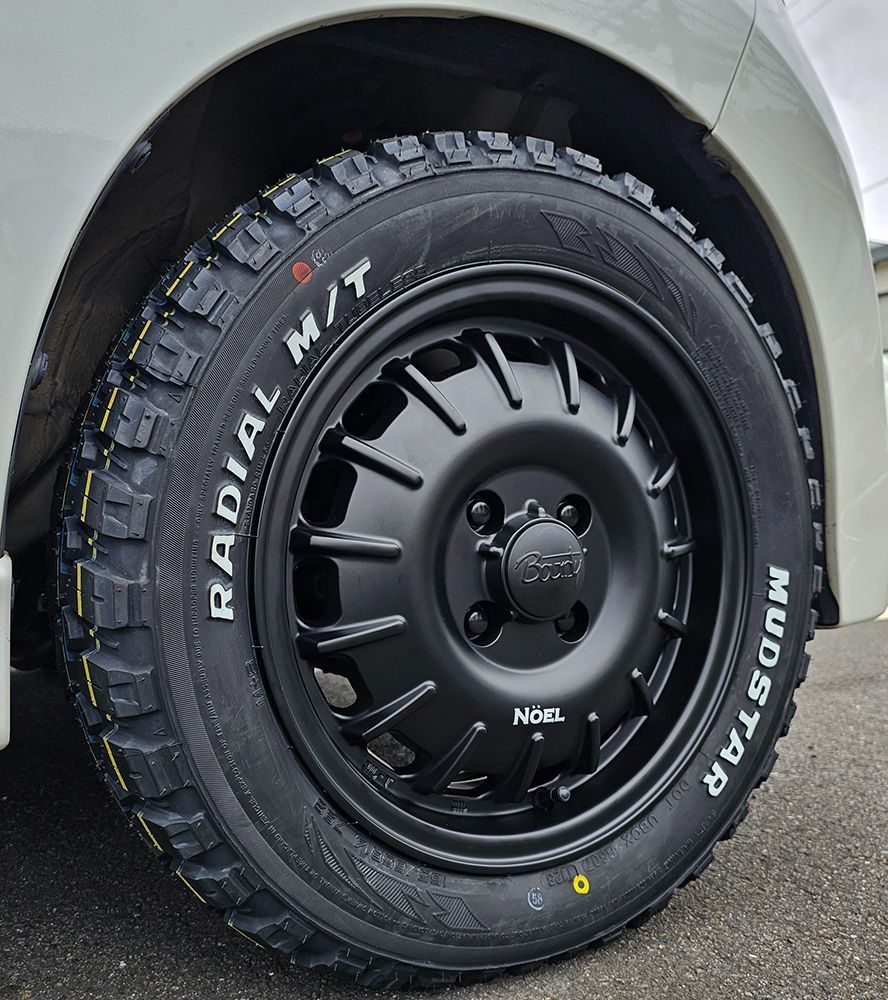 送料込☆新品セットマッドスターMT☆155/65R14☆軽トラハイゼット