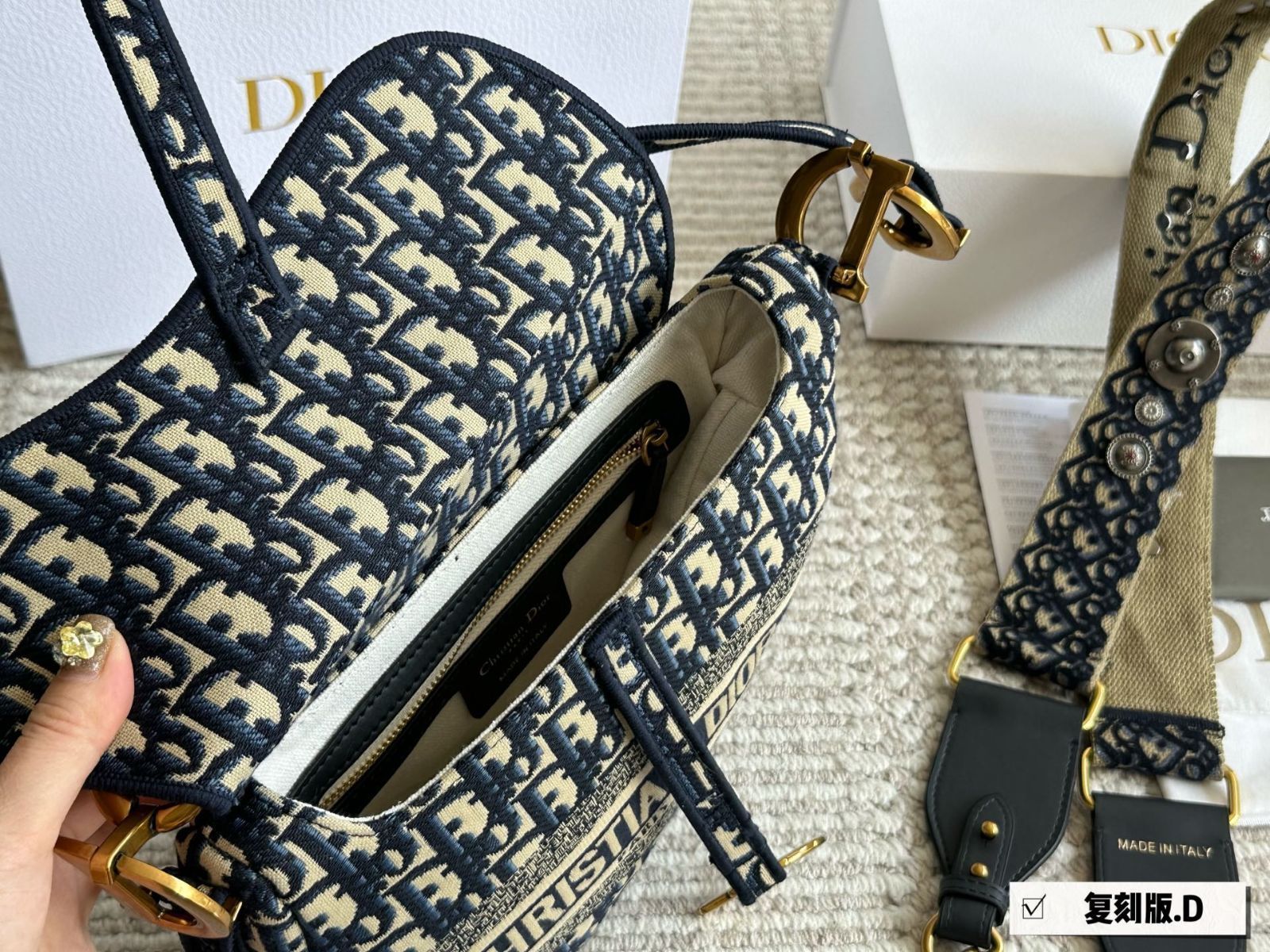 今日特価】Dior ヴィンテージ サドルバッグ ラージサイズ（25cm