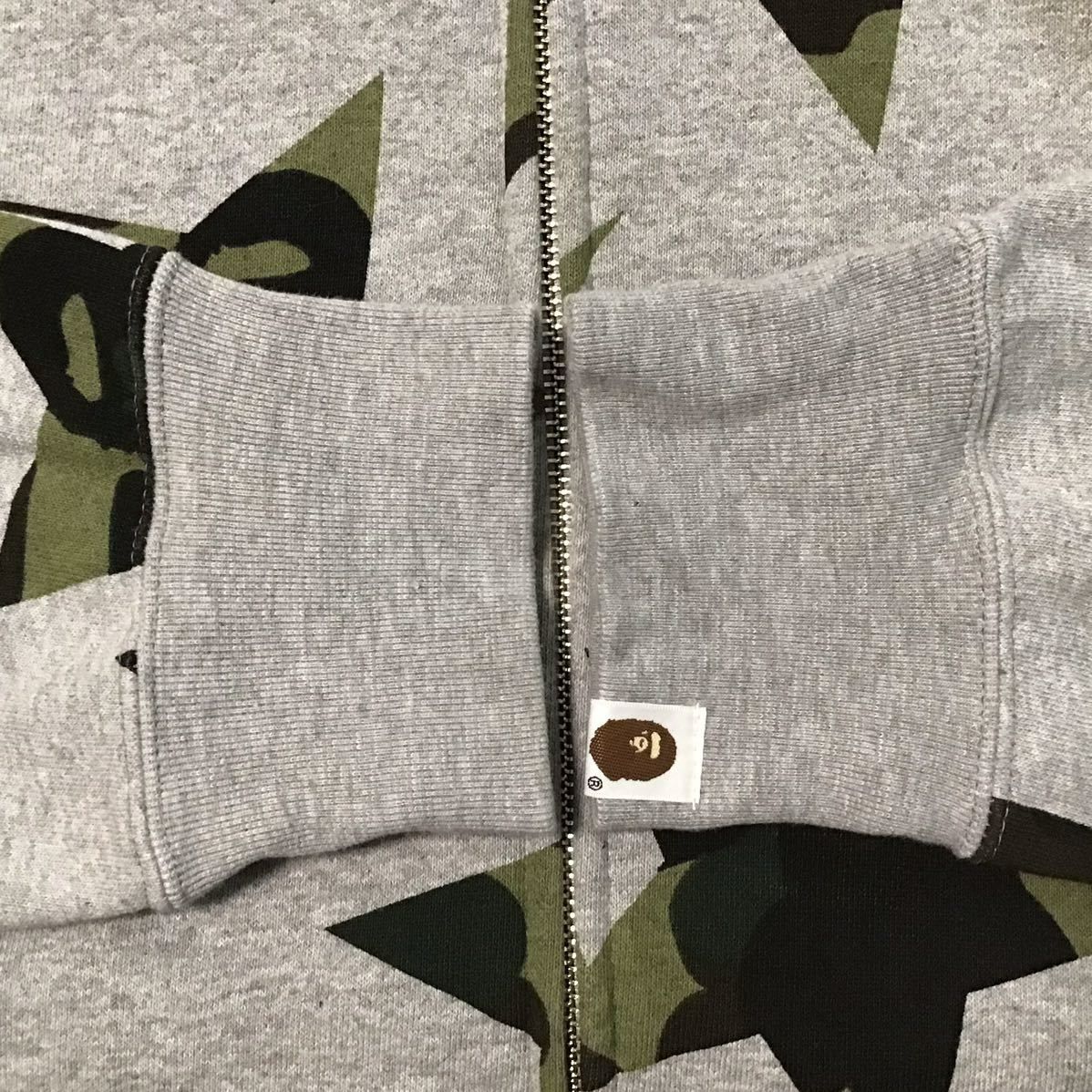 BAPE スター パーカー 1st camo × グレー Lサイズ a bathing ape BAPE 