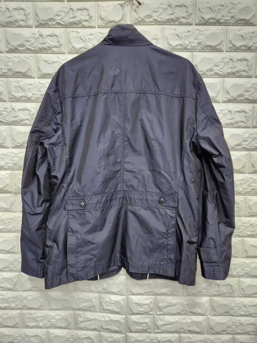 HAZZYS へジス ネイビー 秋冬 ハーフ スリム ジップアップ ジャケット 105サイズ k906