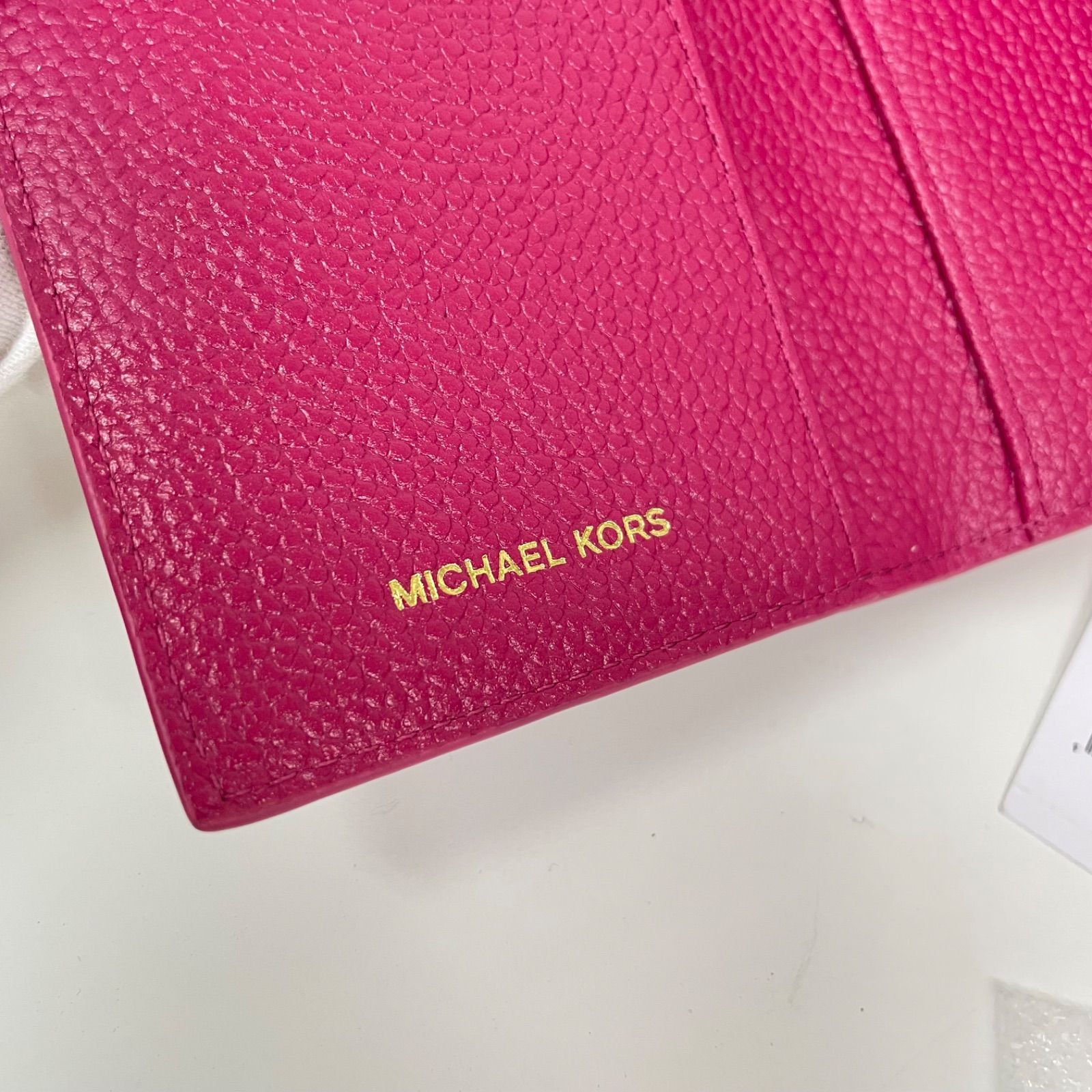 未使用 MICHAEL KORS マイケルコース レザー ピンク ロングウォレット