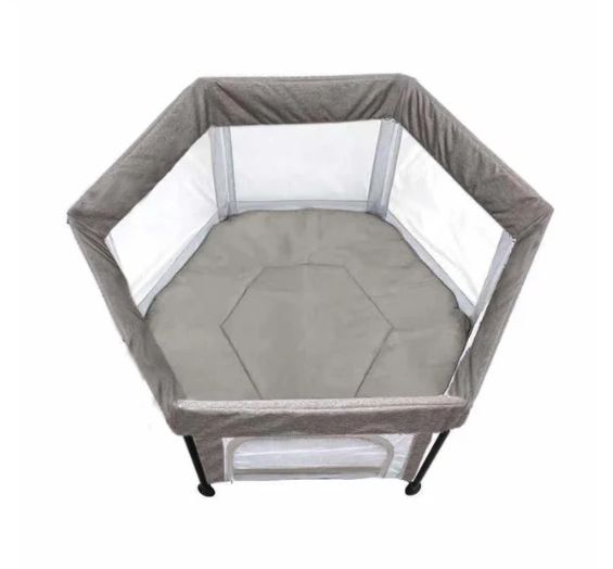 ベビーサークル 折りたたみ コンパクト メッシュ 赤ちゃん サークル 柵 洗える 収納バッグ付き 対象年齢層5ヶ月～ 六角サークル
