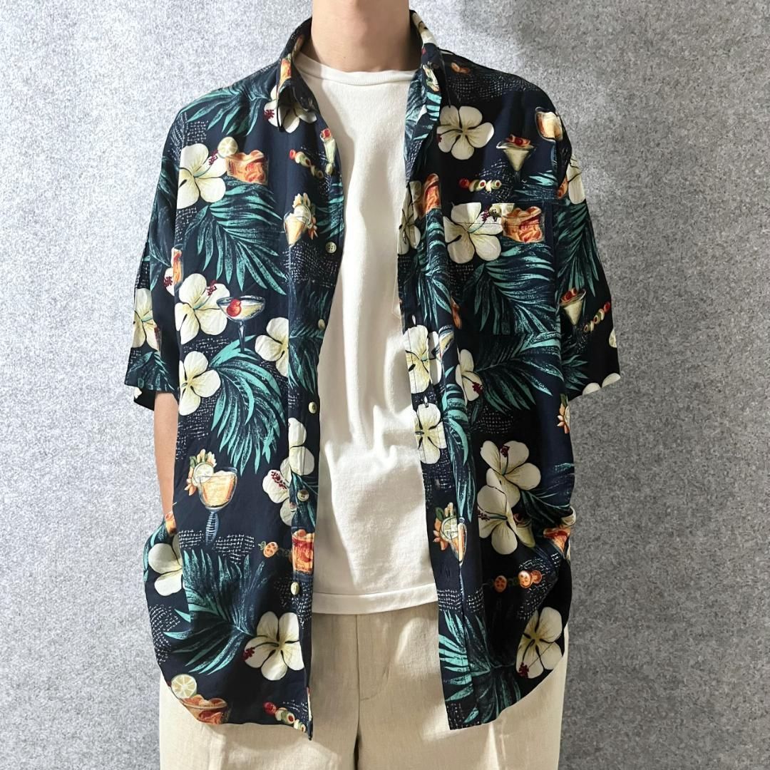 パターン VINTAGE ALOHA 総柄 シャツ VISCOSE 100% アロハ | ccfl.ie