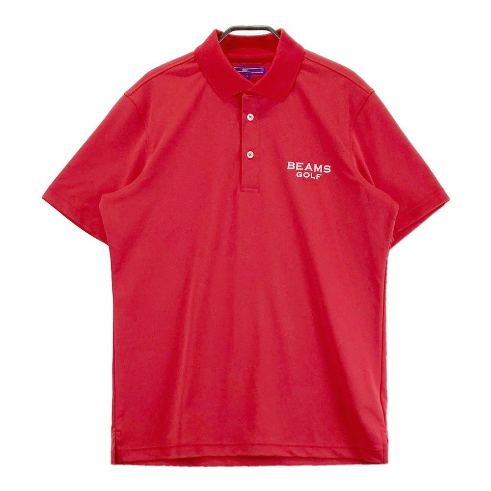 サイズ：L BEAMS GOLF ビームスゴルフ 半袖ポロシャツ レッド系 最高