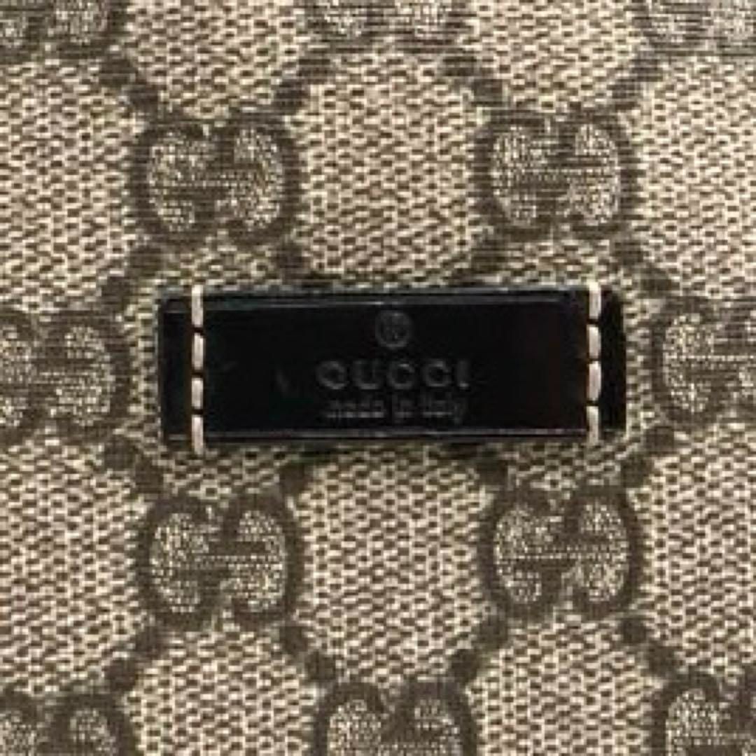 グッチ　美品　トートバッグ　スプリーム　GG柄　PVC レザー　メンズ　ブラウン グッチ/トートバッグ/GGプラス・GGスプリーム/ベージュ×ダーク