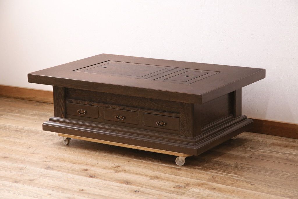 無垢材・鉄刀木（タガヤサン）の座卓 鉄刀木 タガヤサン テーブル