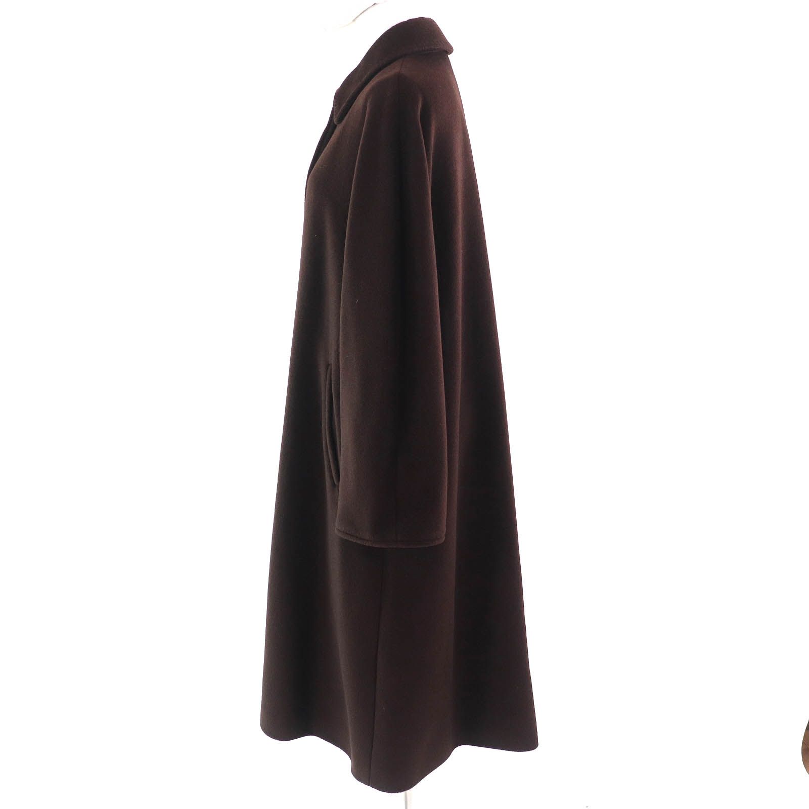 美品△Max Mara マックスマーラ ウール カシミヤ 裏地ロゴ総柄