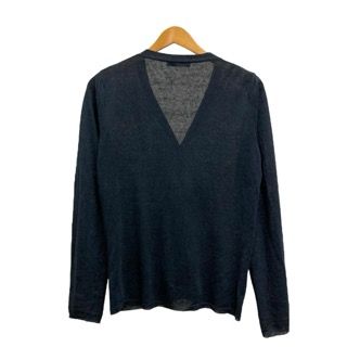 MaxMara ネイビー 長袖カーディガン マックスマーラ MAX MARA カーディガン 長袖 Vネック 無地