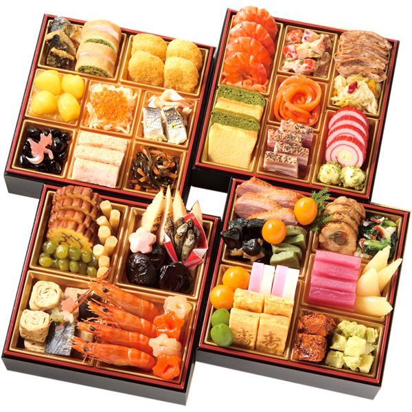 予約 12月29日～30日お届け おせち 奥城崎シーサイドホテル 四段重 約4～5人前 50品 冷凍品 お節 御節 おせち料理 お節料理 御節料理 自宅用 おうち用 和食 和風 特選 豪華 惣菜 詰め合わせ おすすめ お取り寄せ