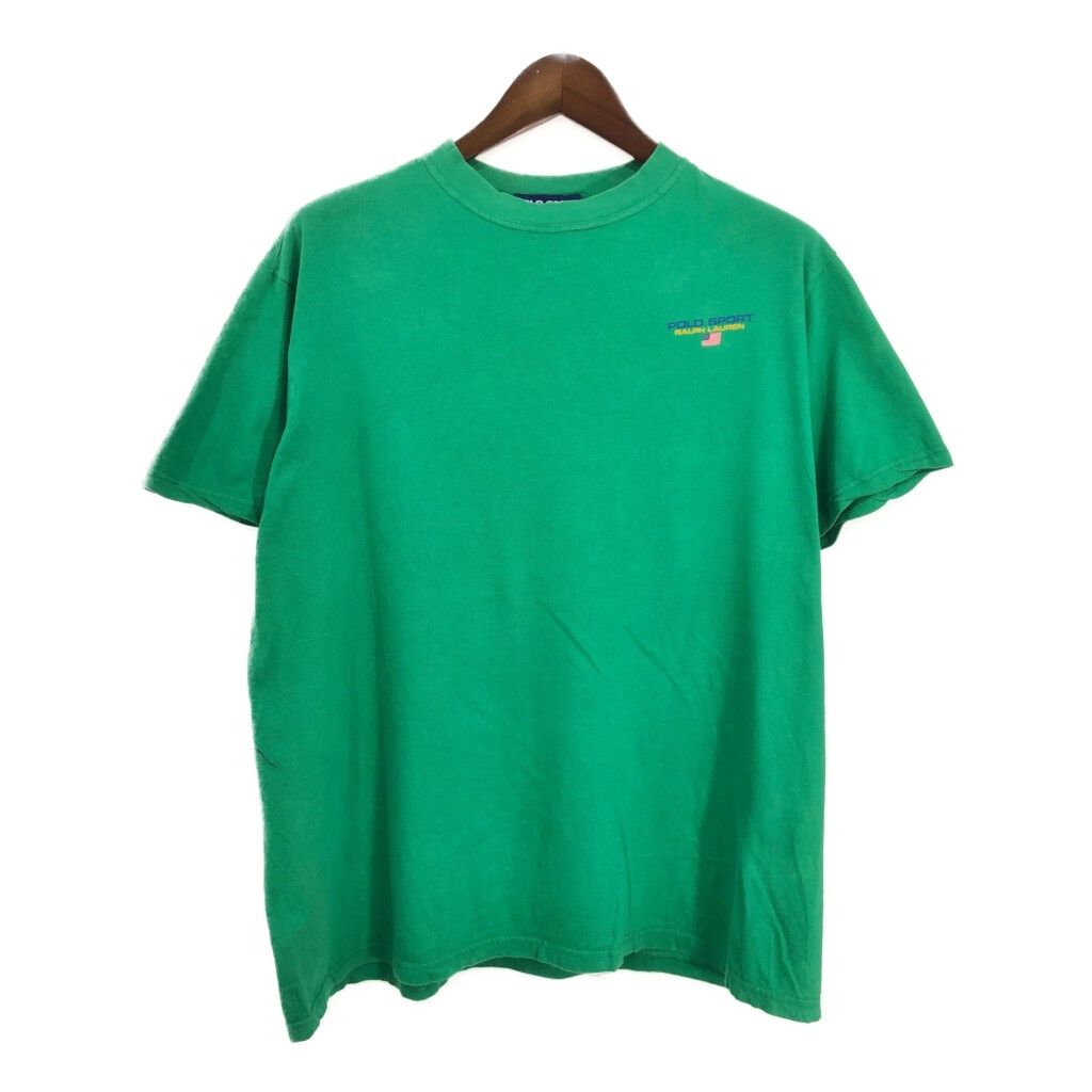 POLO SPORT ポロスポーツ 半袖Ｔシャツ ラルフローレン ワンポイントロゴ グリーン (メンズ XL相当) 中古 古着 T4487