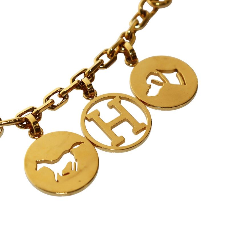 エルメスチャームアミュレット4キーホルダーゴールド エルメス HERMES アミュレット4 ブルロック バッグチャーム キー