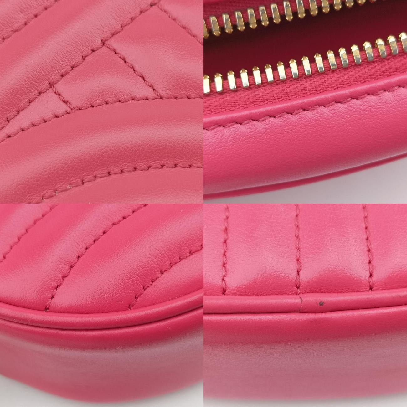 プラダPradaダイアグラムピンクレザー1BH1317|11