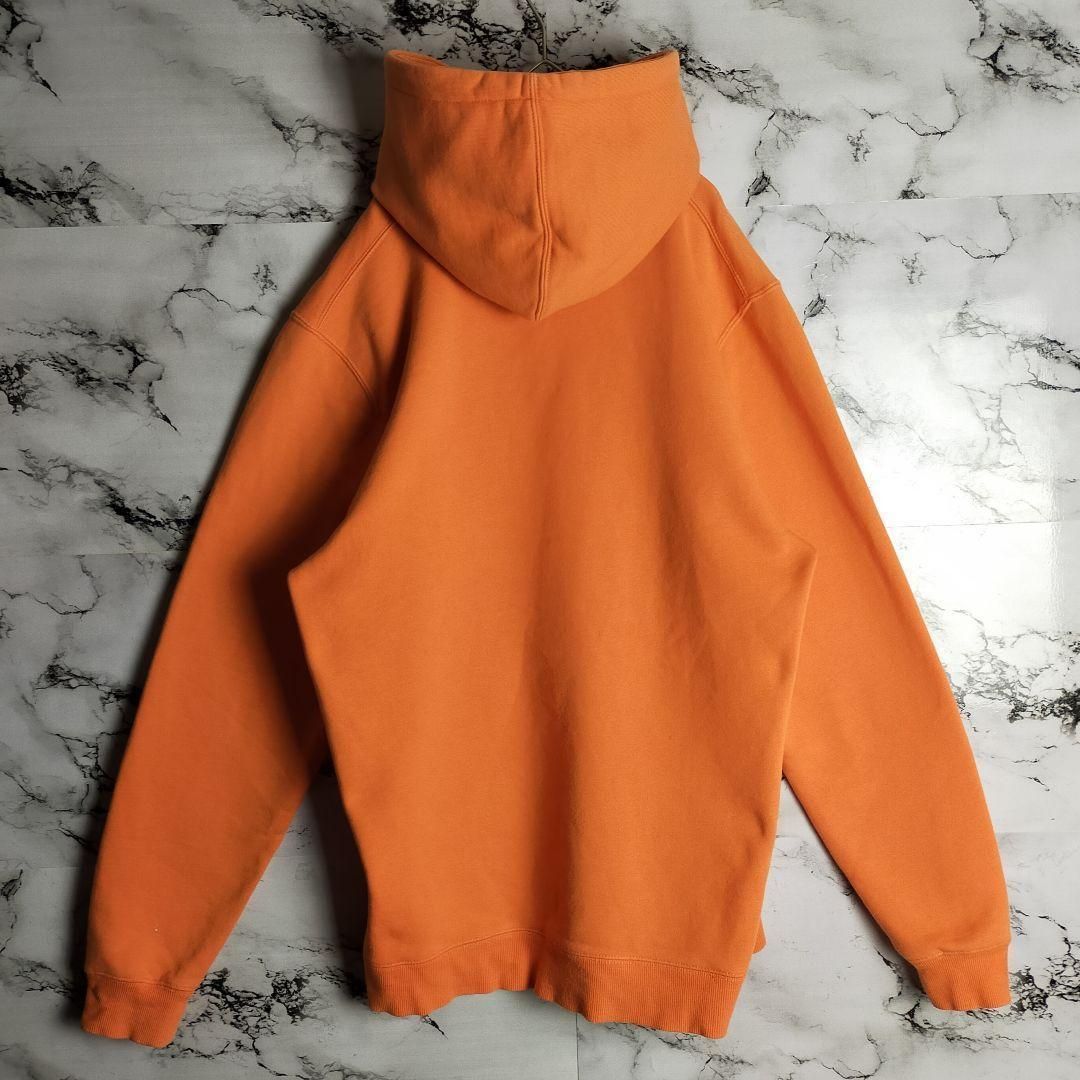 h16【即完売】ステューシー ☆ 背面ビッグロゴ　パーカー　入手困難 即完売モデル】ステューシー☆センター刺繍ロゴ パーカー 入手