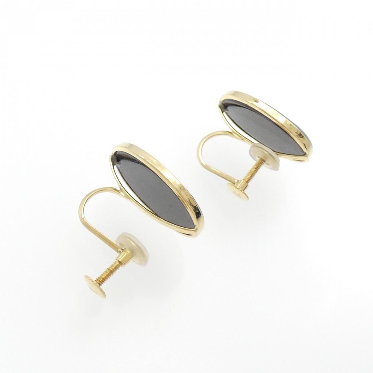 K18YG メノウカメオ イヤリング - メルカリ 