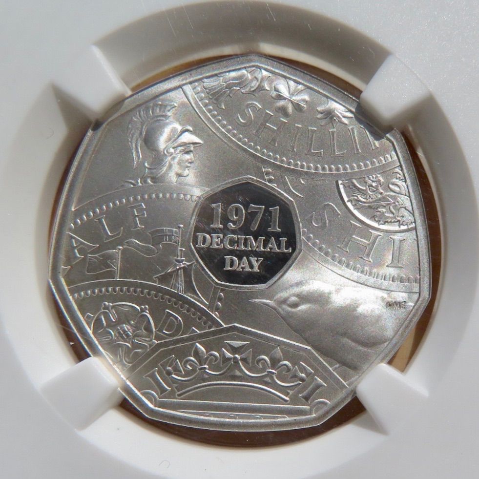 2021年 ブリタニア PF70UC リバース FR 2ポンド 1オンス 銀貨 イギリス