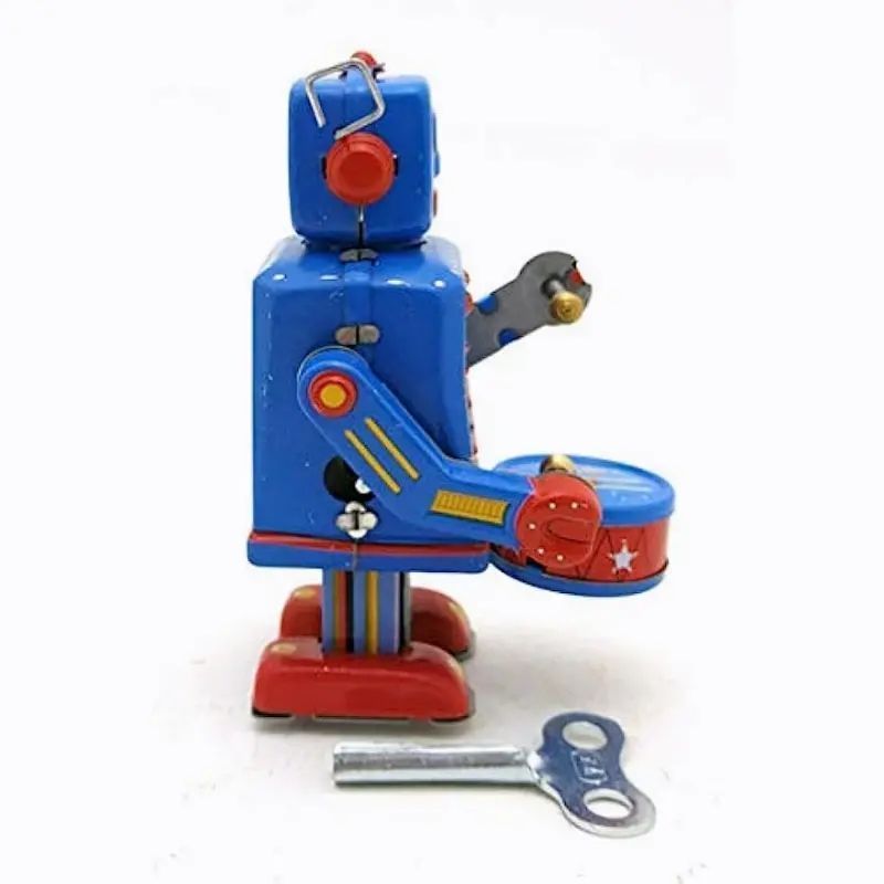 新品 懐かしの時計仕掛けドラミングロボット - ヴィンテージ80