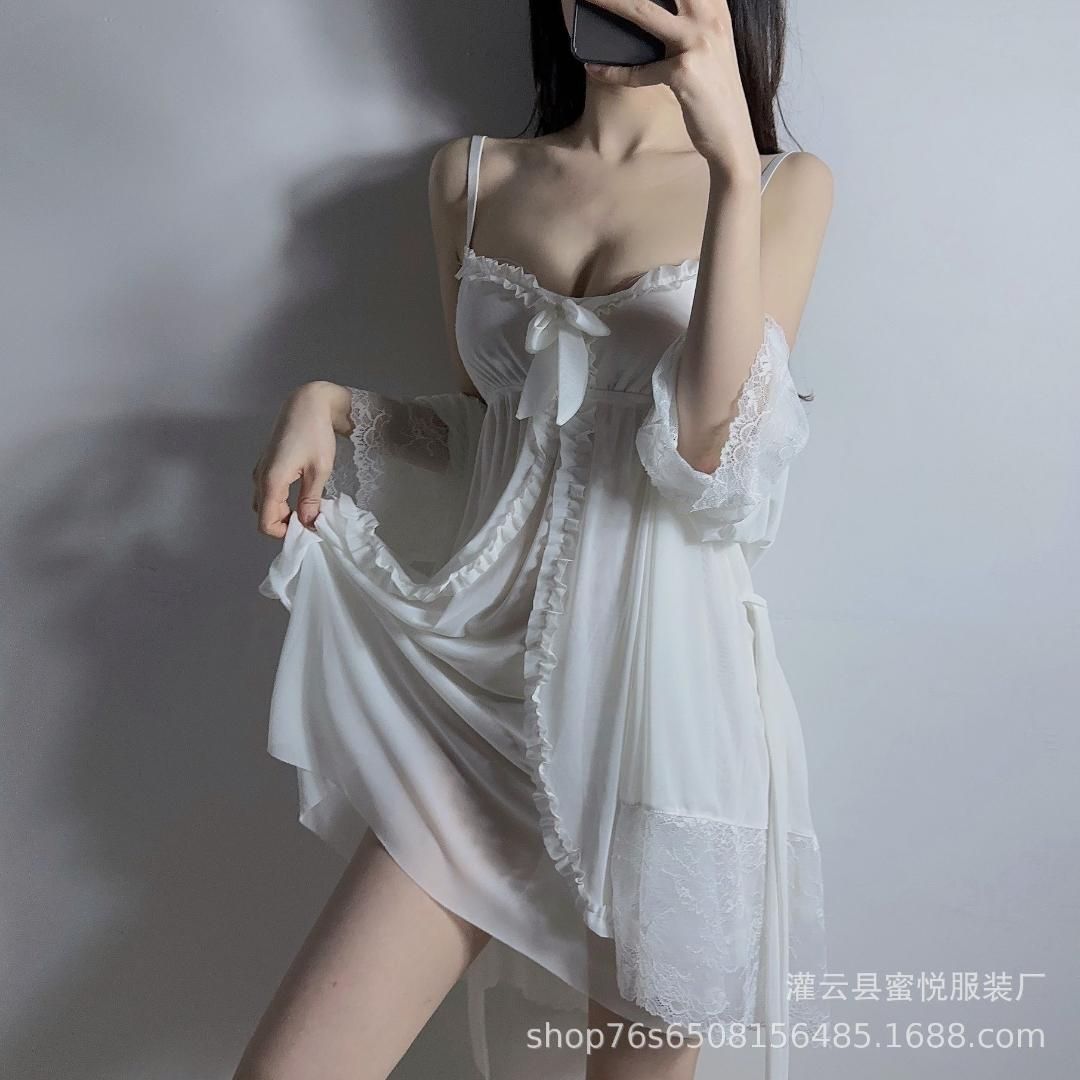 I14 2点 セット ネグリジェ ベビードール ワンピース カーディガン  