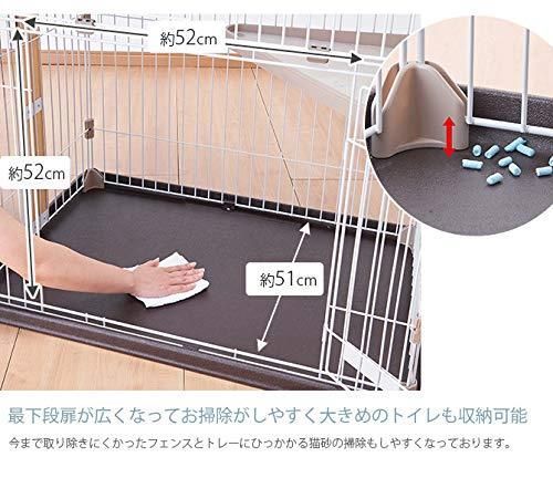  ボンビアルコン Bonbi ウッドワンサークルキャット ワイドドア3段タイプ 犬用トイレ トイレ用品 ペットシーツ おむつ