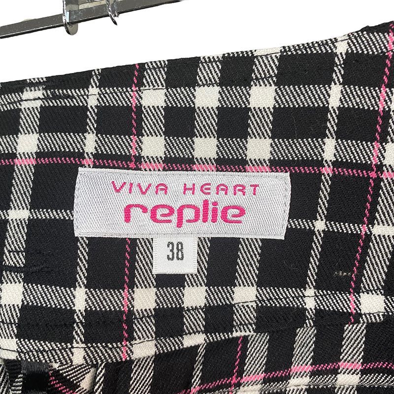 VIVA HEART ビバハート replie スカート チェック柄 38 レディース