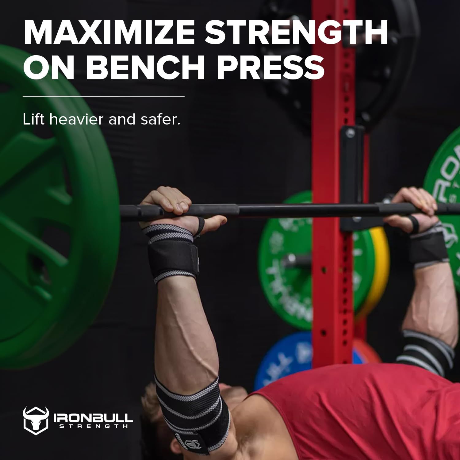 Iron Bull Strength クラシックエルボーラップ 肘サポーター (ブラック 
